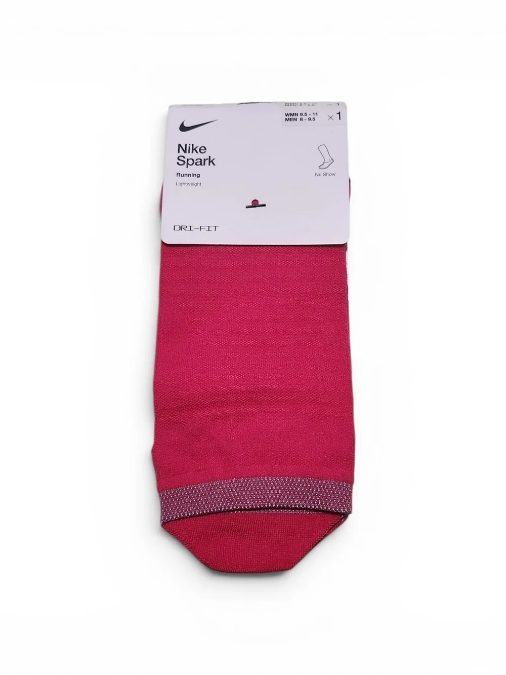 Nike Spark No-Show Socks in Fuchsia Pink 8 -9.5 New With Tags